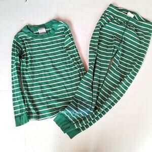 Hanna Andersson Pajamas 5 Boys Green Stripe